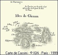 Cassini's map : Iles de Gl�nan