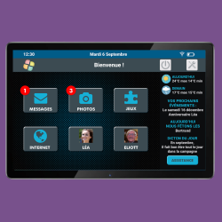 Facilotab L Rubis - WiFi/4G - 64 GB - Android 13 - Tablet semplificato per anziani