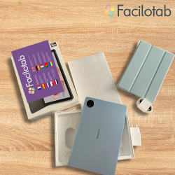 Facilotab L Rubis - WiFi/4G - 64 GB - Android 13 - Tablet semplificato per anziani