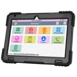 Facilotab XXL - WiFi - 128 GB - Android 13 - Schermo molto grande - Scocca rinforzata - Tablet semplificato per Anziani
