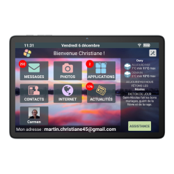 Facilotab Nomad, WiFi + 4G, 128 GB, Android 14, tablet semplificato per anziani