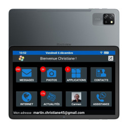 Facilotab Classic - WiFi - 128Go - Android 14 - Tablette simplifiée pour Seniors