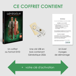 copie de Coffret Généatique 2025 Classique avec Clé USB