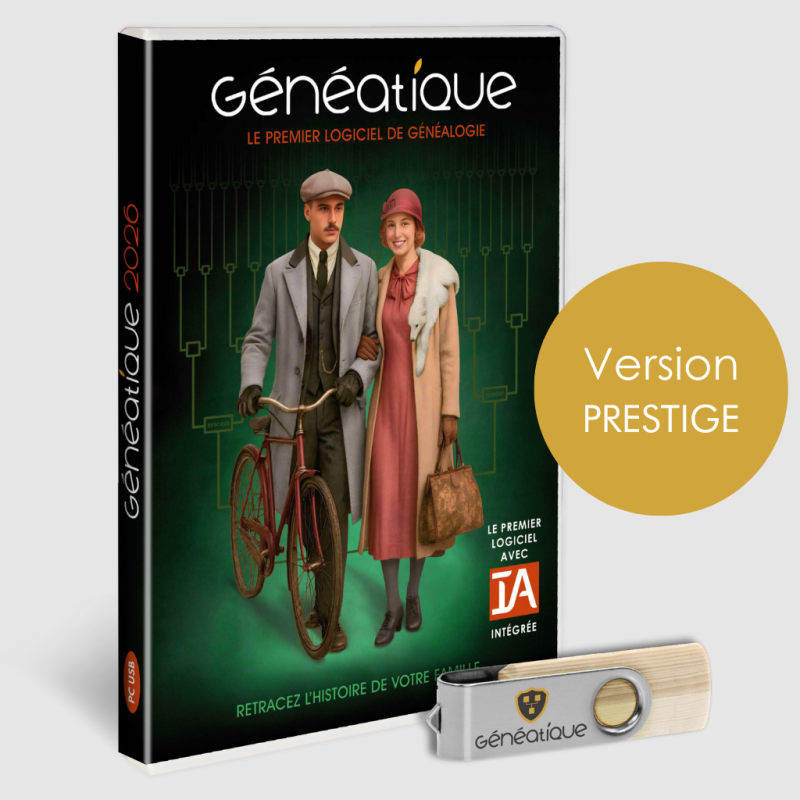 copy of Coffret Généatique 2025 Prestige avec Clé USB