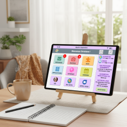 Facilotab XXL Classic - WiFi 256 GB - Android 15 - Schermo extra large - Tablet semplificato per anziani