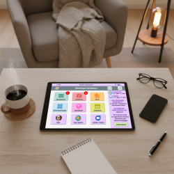 Facilotab XXL Classic - WiFi 256 GB - Android 15 - Schermo extra large - Tablet semplificato per anziani