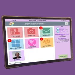 Facilotab XXL Classic - WiFi 256 GB - Android 15 - Schermo extra large - Tablet semplificato per anziani