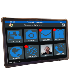 Facilotab XXL Classic - WiFi 256 GB - Android 15 - Schermo extra large - Tablet semplificato per anziani