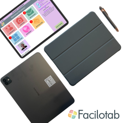 Facilotab XXL Classic - WiFi 256GB - Android 15 - Schermo extra large - Tablet semplificato per anziani