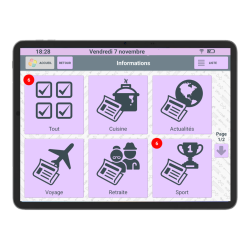 Facilotab XXL Classic- WiFi 256Go - Android 15 - Très grand écran - Tablette simplifiée pour Seniors