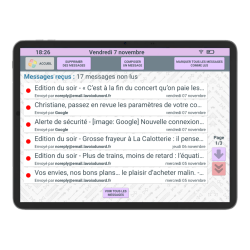 Facilotab XXL Classic- WiFi 256Go - Android 15 - Très grand écran - Tablette simplifiée pour Seniors