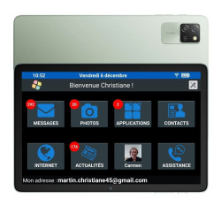 Facilotab Classic - WiFi - 128GB - Android 15 - Tablet semplificato per anziani