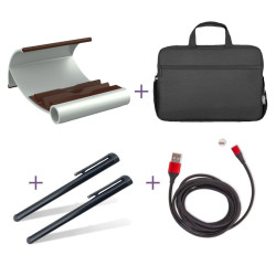 Pack Supporto in Alluminio + Borsa + Stilo + Cavo Magnetico