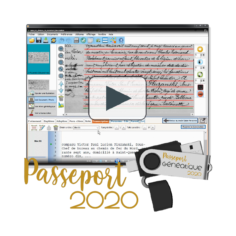 Passeport Généatique 2020 sur Clé USB Passeport Généatique 2020 sur Clé USB