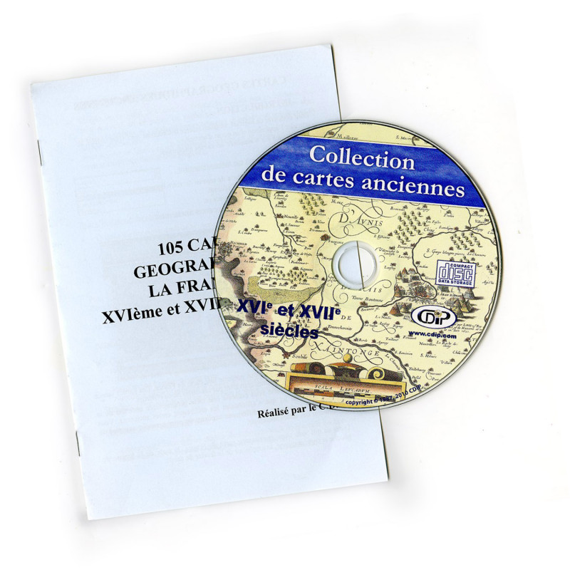 CD de sauvegarde Collection de Cartes Anciennes et Notice papier CD de sauvegarde Collection de Cartes Anciennes et Notice papier