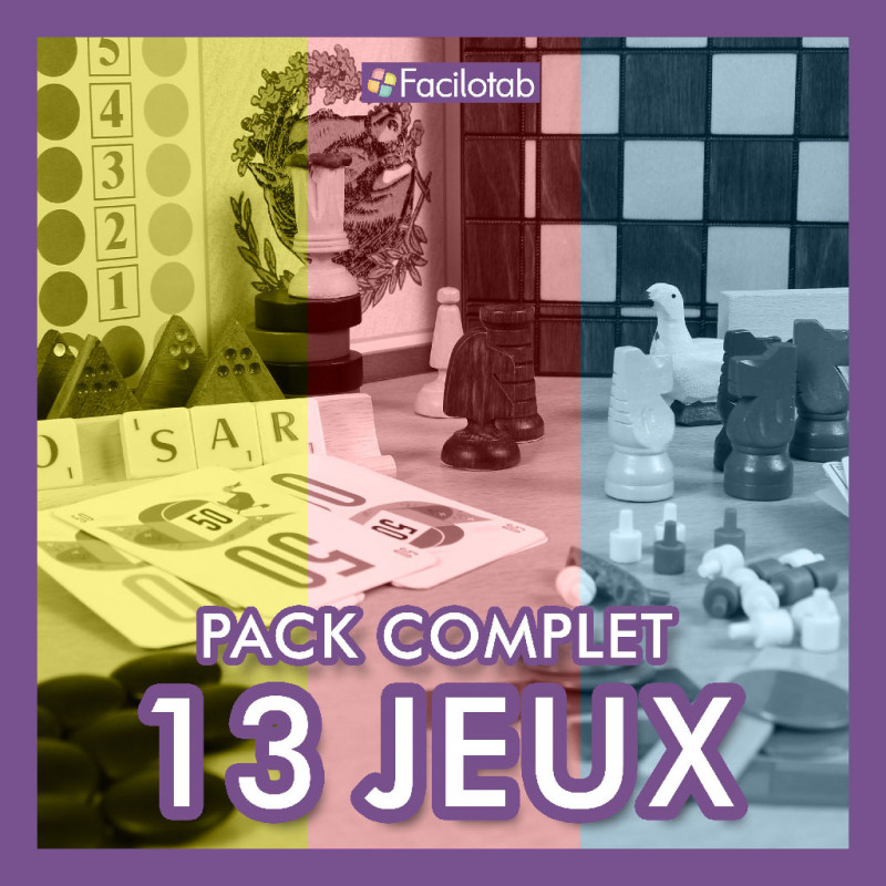 Pack de 13 jeux pour Facilotab sans publicité Pack de 13 jeux pour Facilotab sans publicité