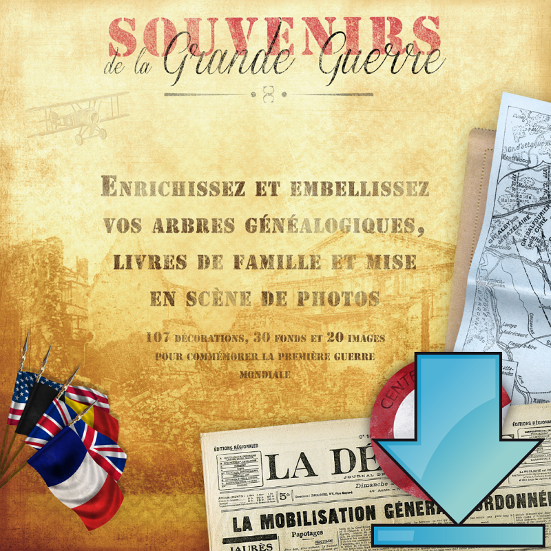 Pack d'illustrations « Souvenirs de la Grande Guerre » en téléchargement Pack d'illustrations « Souvenirs de la Grande Guerre » en téléchargement
