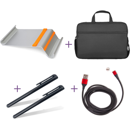 Pack Support Alu + Sacoche + Stylets + Cable magnétique