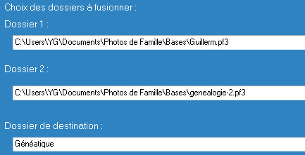 Fusion de dossiers